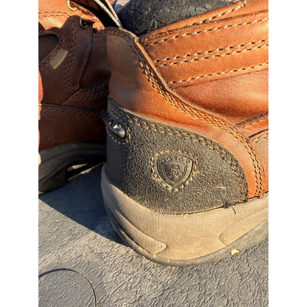 Ariat Terrain H2O Boots Copper Brown 8 B Leather Waterproof Hiking Equestrian - Picture 10 of 11